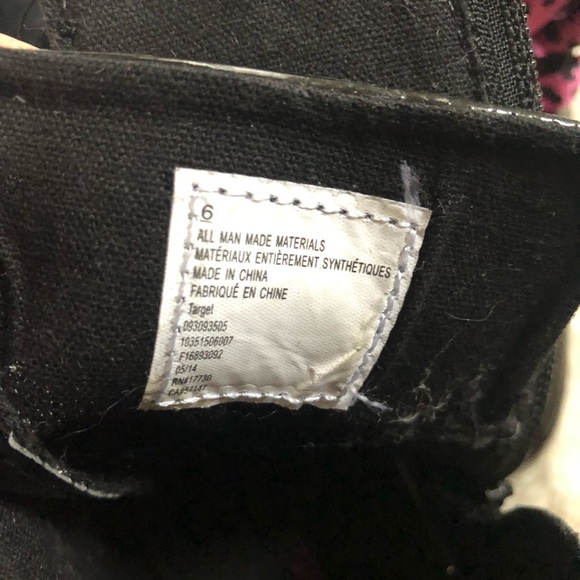 Black patent faux leather combat boots W6 grunge rocker moto cutesy shiny cute - Picture 4 of 8